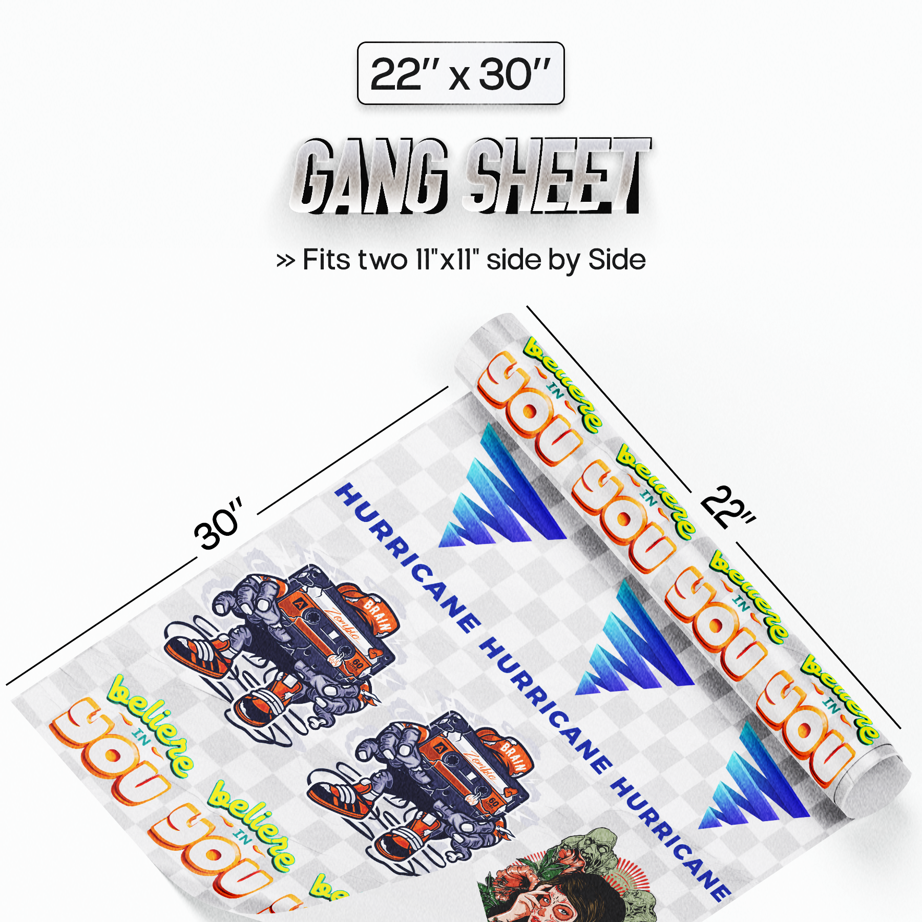 DTF Heat Transfers - Upload Your DTF Sheet