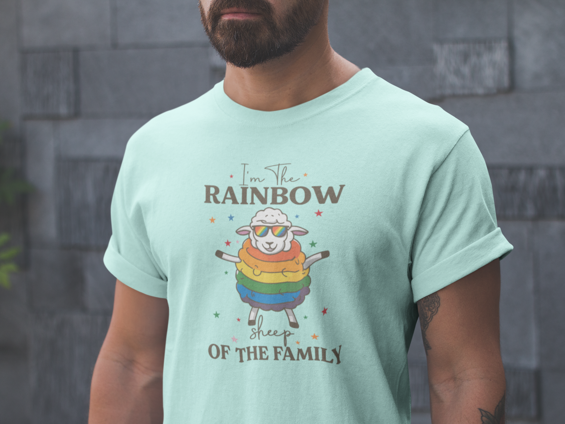 🐑🌈I’m the Rainbow Sheep of the Family FT181