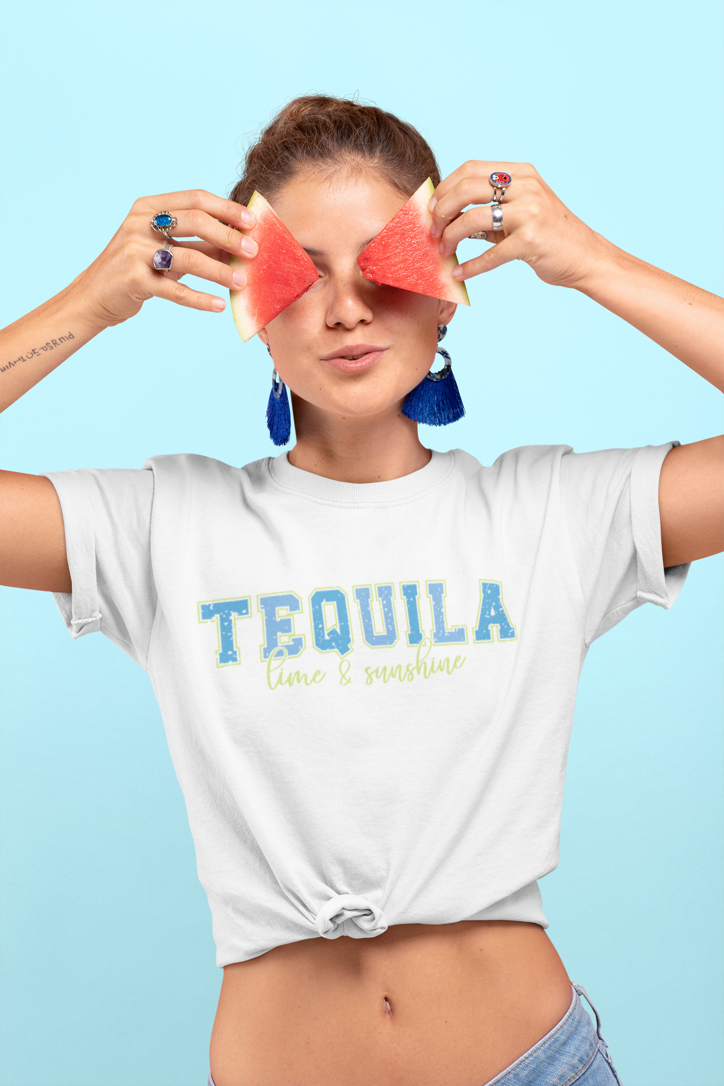 🍋 Tequila Lime Sunshine DTF Transfer FT252