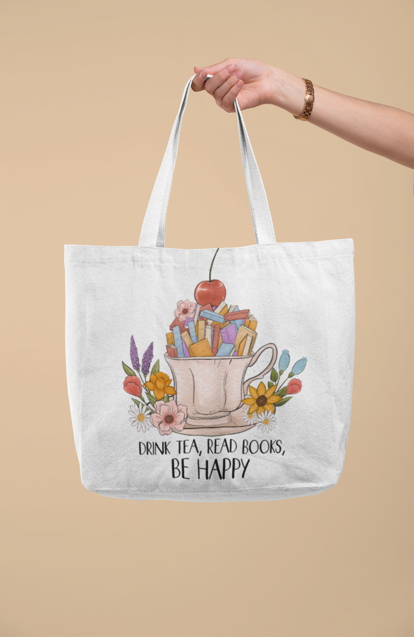 📖 Drink Tea. Read Books. Be Happy. FT129