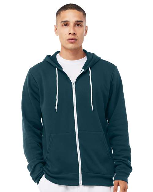 BELLA + CANVAS 3739 - Unisex Sponge Fleece Full-Zip Hoodie Sweatshirt