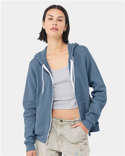 BELLA + CANVAS 3739 - Unisex Sponge Fleece Full-Zip Hoodie Sweatshirt