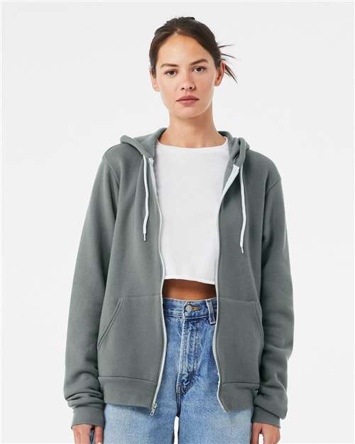 BELLA + CANVAS 3739 - Unisex Sponge Fleece Full-Zip Hoodie Sweatshirt