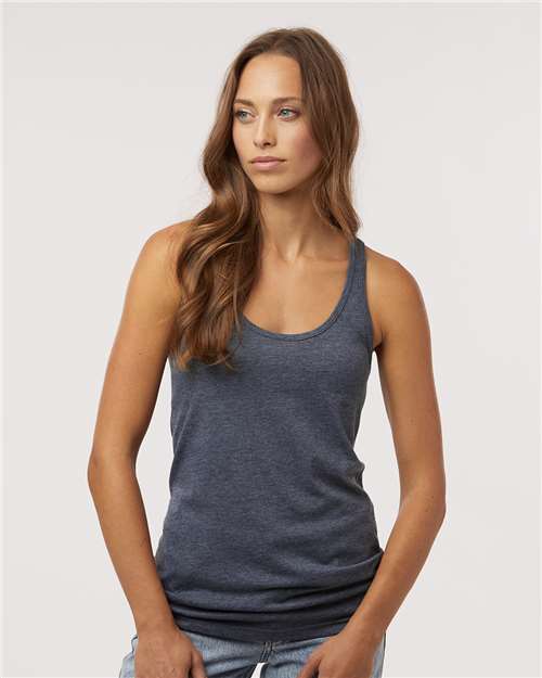 M&O 3590 - Débardeur dos nageur en tissu mélangé pour femme