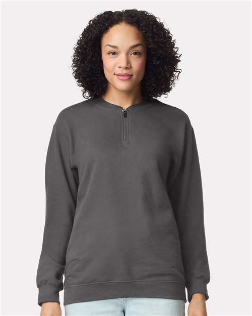 Gildan SF008 - Unisex Softstyle® Midweight 1/4 Zip Sweatshirt