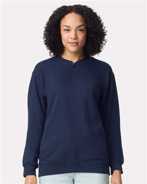 Gildan SF008 - Unisex Softstyle® Midweight 1/4 Zip Sweatshirt