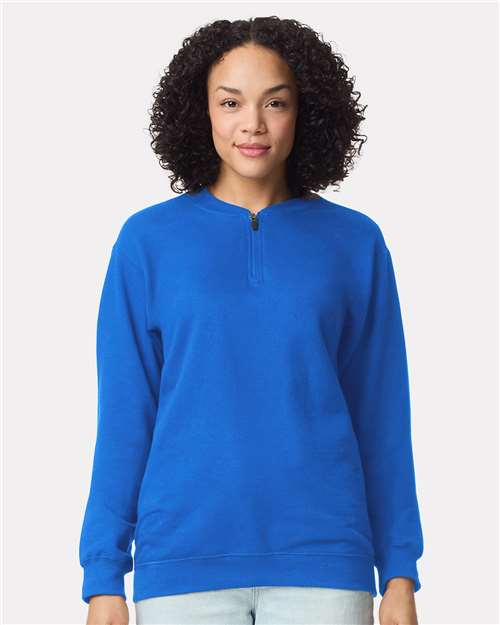 Gildan SF008 - Unisex Softstyle® Midweight 1/4 Zip Sweatshirt