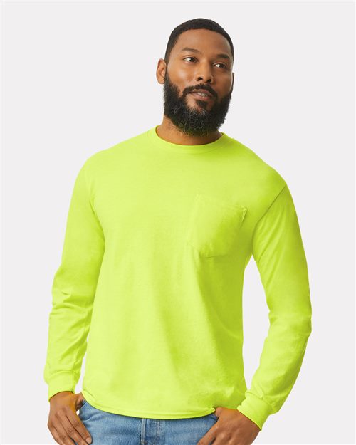 Gildan 2410 - Unisex Ultra Cotton® Long Sleeve Pocket T-Shirt