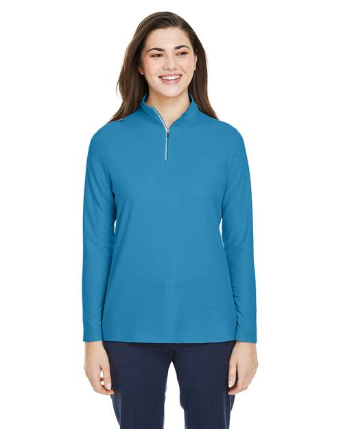 Chandail à quart de glissière en piqué ChromaSoft™ Fusion CORE365 pour femmes