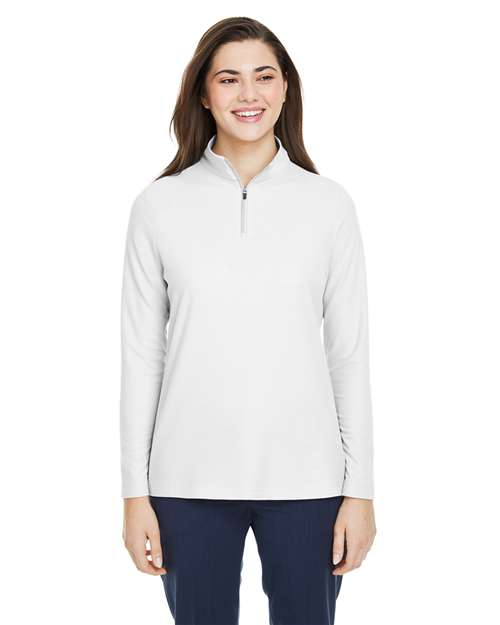 Chandail à quart de glissière en piqué ChromaSoft™ Fusion CORE365 pour femmes