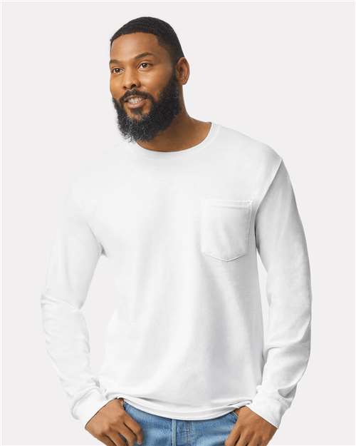 Gildan 2410 - Unisex Ultra Cotton® Long Sleeve Pocket T-Shirt