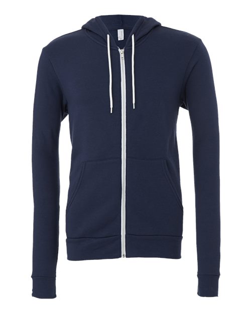 BELLA + CANVAS 3739 - Unisex Sponge Fleece Full-Zip Hoodie Sweatshirt