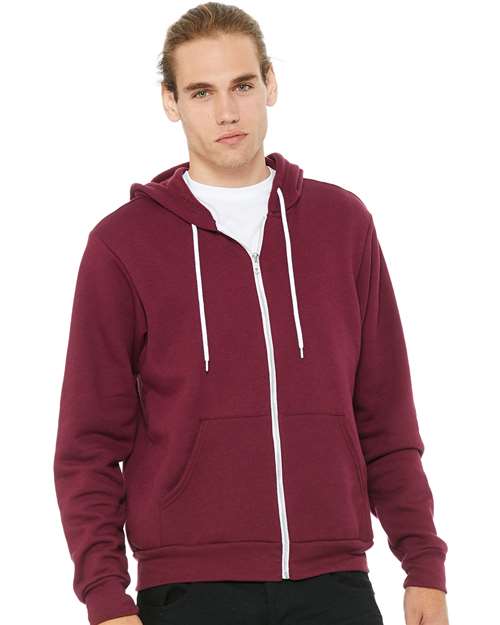 BELLA + CANVAS 3739 - Unisex Sponge Fleece Full-Zip Hoodie Sweatshirt