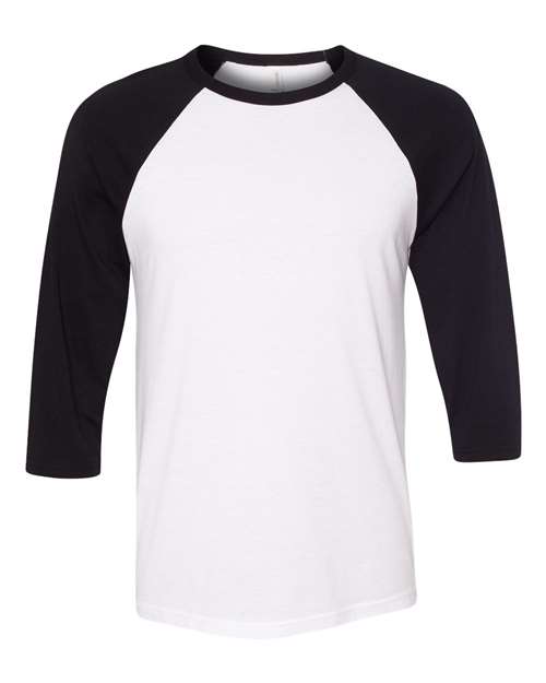 BELLA + CANVAS 3200 - Unisex Three-Quarter Sleeve Baseball Tee
