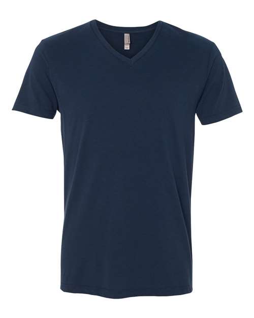 T-shirt à col en V suédé pour homme Next Level