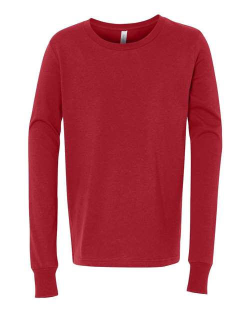 BELLA + CANVAS 3501Y - T-shirt Jeune Manches Longues en Jersey