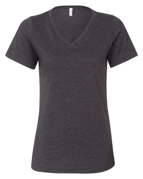 BELLA + CANVAS 6405CVC - T-shirt Femme Col V Décontracté Heather CVC