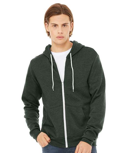 BELLA + CANVAS 3739 - Unisex Sponge Fleece Full-Zip Hoodie Sweatshirt