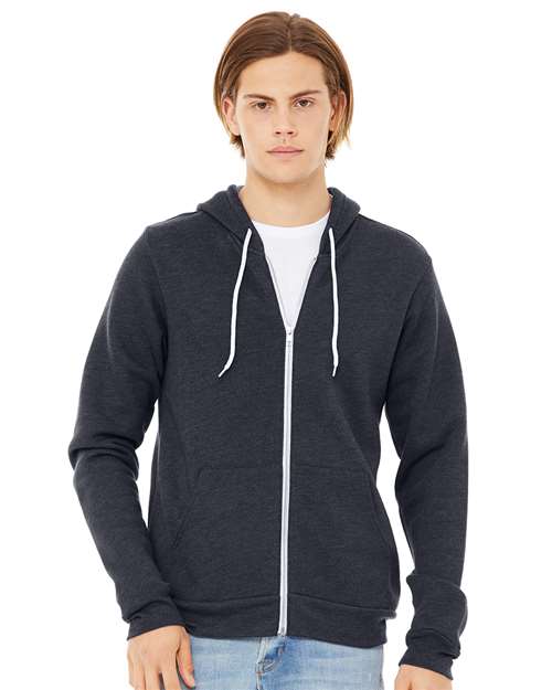 BELLA + CANVAS 3739 - Unisex Sponge Fleece Full-Zip Hoodie Sweatshirt
