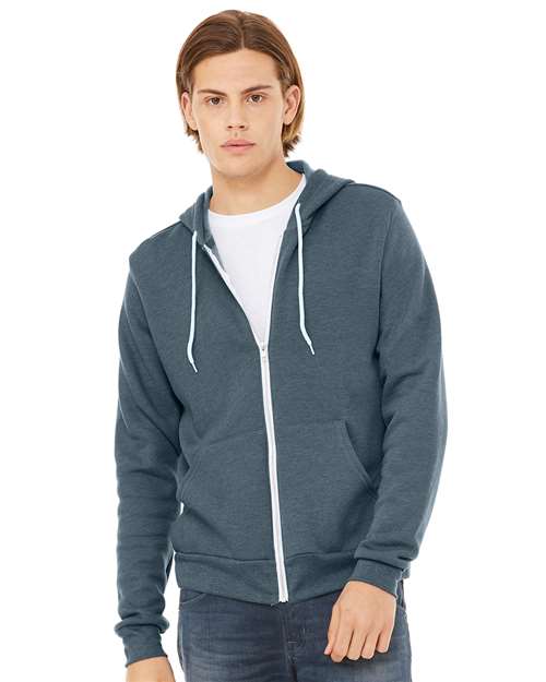 BELLA + CANVAS 3739 - Unisex Sponge Fleece Full-Zip Hoodie Sweatshirt