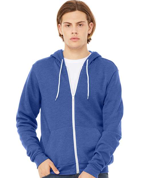 BELLA + CANVAS 3739 - Unisex Sponge Fleece Full-Zip Hoodie Sweatshirt