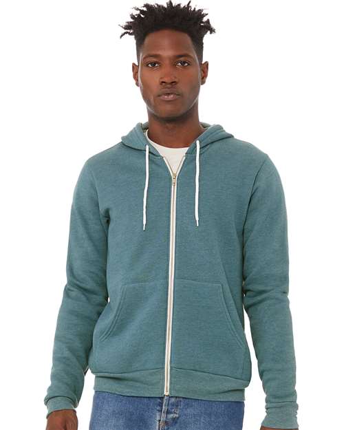 BELLA + CANVAS 3739 - Unisex Sponge Fleece Full-Zip Hoodie Sweatshirt