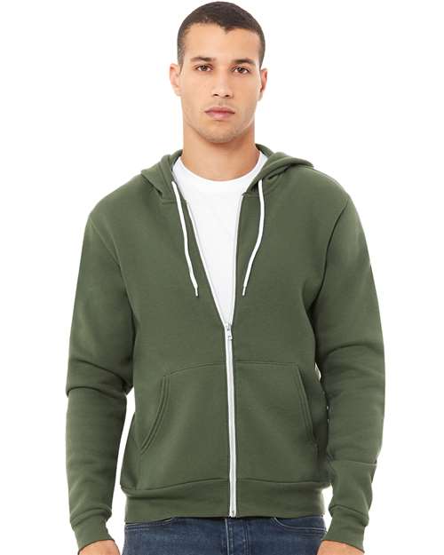 BELLA + CANVAS 3739 - Unisex Sponge Fleece Full-Zip Hoodie Sweatshirt
