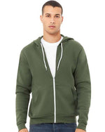BELLA + CANVAS 3739 - Unisex Sponge Fleece Full-Zip Hoodie Sweatshirt