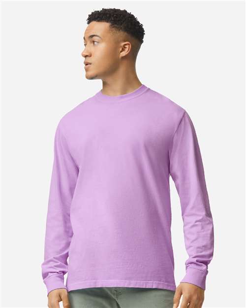 Comfort Colors 6014 - T-shirt unisexe à manches longues teint sur pièce en tissu épais