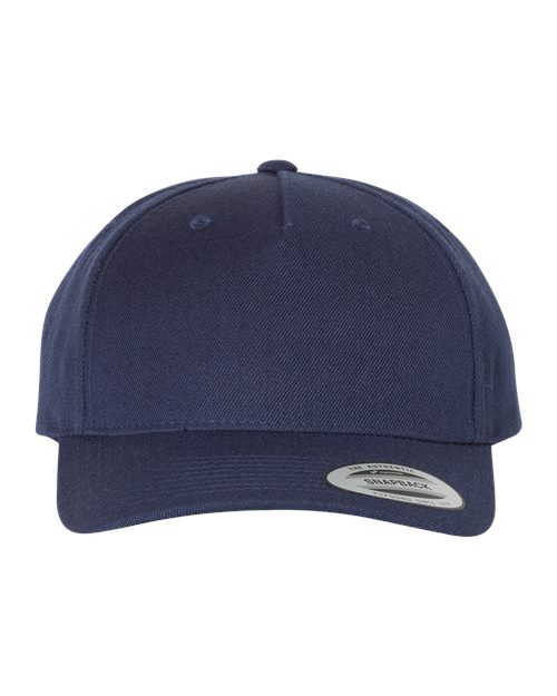YP Classics Premium Five-Panel Curved Bill Snapback Cap