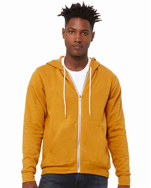BELLA + CANVAS 3739 - Unisex Sponge Fleece Full-Zip Hoodie Sweatshirt