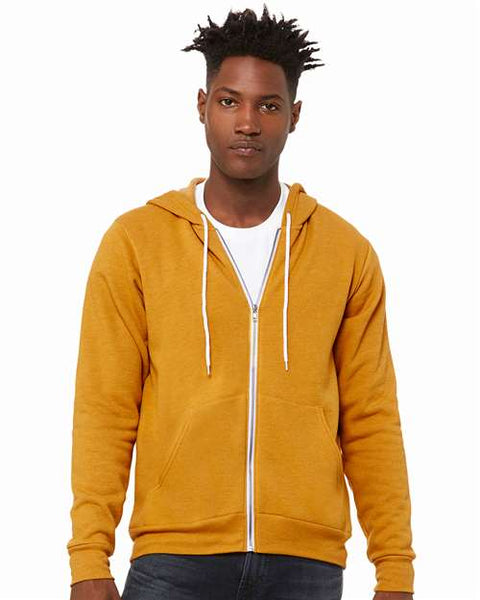 BELLA + CANVAS 3739 - Unisex Sponge Fleece Full-Zip Hoodie Sweatshirt