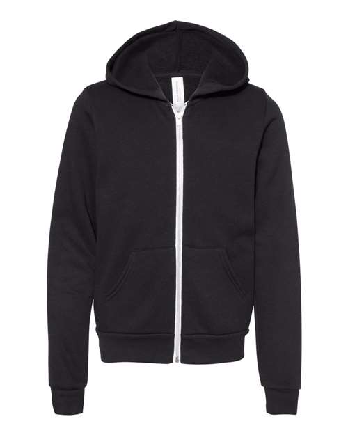 BELLA + CANVAS 3739Y - Youth Sponge Fleece Full-Zip Hoodie Sweatshirt