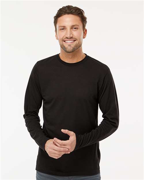 M&O 3520 - T-shirt à manches longues en poly-mélange