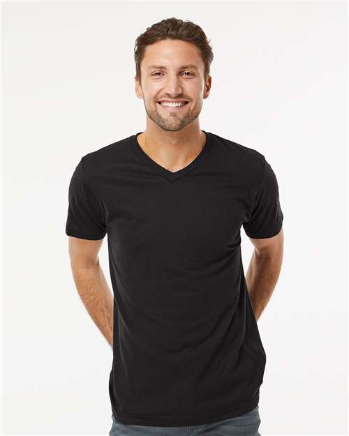 M&O 3543 - T-shirt Col V Mélange Deluxe