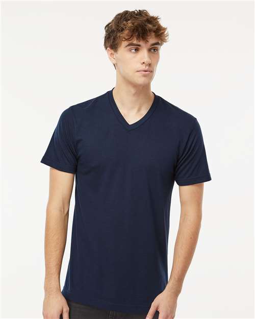 M&O 3543 - T-shirt Col V Mélange Deluxe