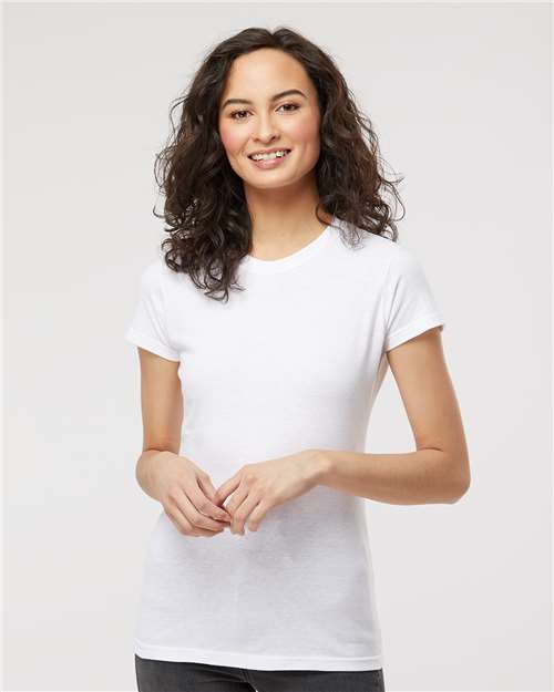 M&O 4513 - T-shirt ajusté en jersey fin pour femme