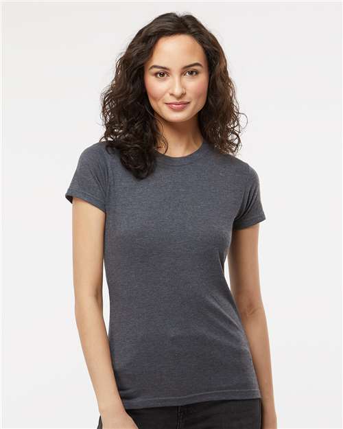 M&O 4513 - T-shirt ajusté en jersey fin pour femme