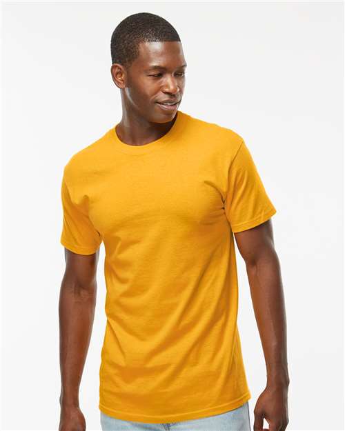 M&O 4800 - T-shirt doux au toucher pour hommes, couleur or