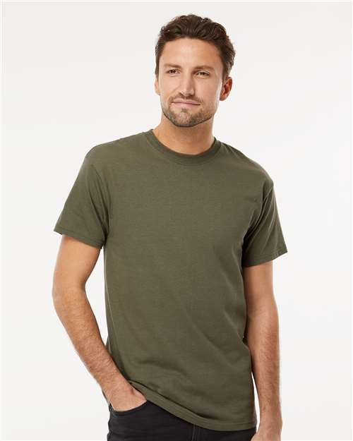 M&O 4800 - T-shirt doux au toucher pour hommes, couleur or