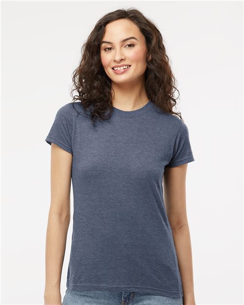 M&O 4513 - T-shirt ajusté en jersey fin pour femme