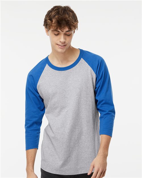 T-shirt baseball à manches trois-quarts raglan M&O 5540