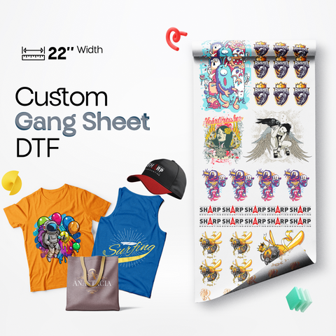 DTF Heat Transfers - Upload Your DTF Sheet