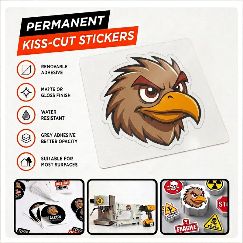 Permanent Kiss-Cut Stickers