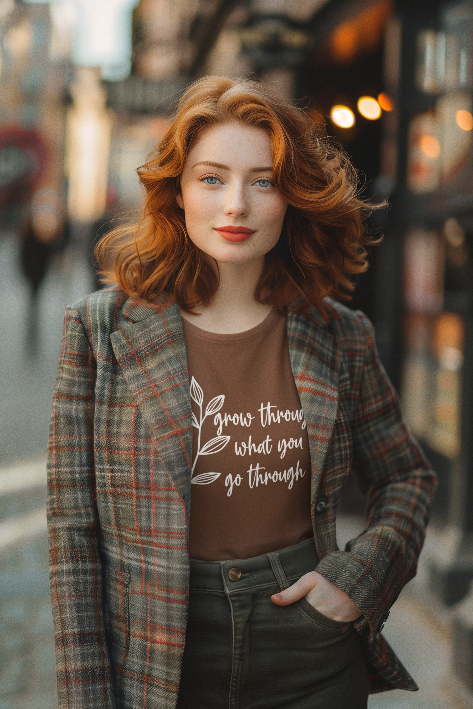 🤍 Grow Through What You Go Through | Inspirational DTF Transfer FT815