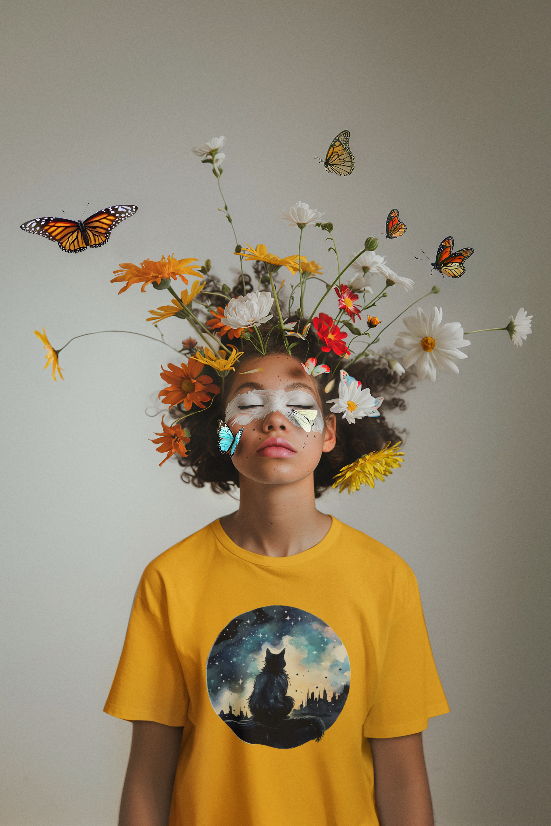 🌙🐈 The Lonely Cat of the Night Design DTF Transfer FT231