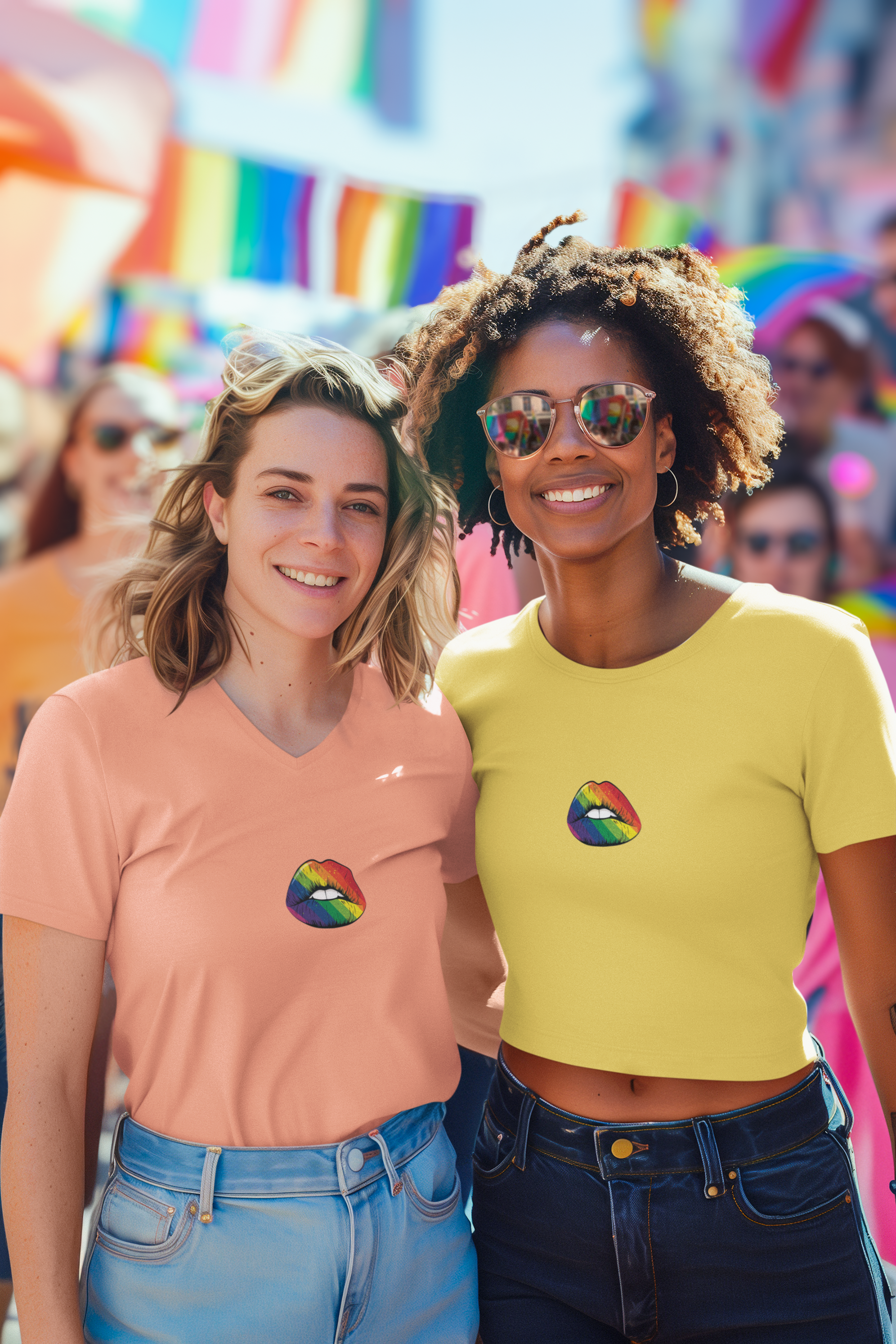 😘🌈 Rainbow Lips Design DTF Transfer FT200