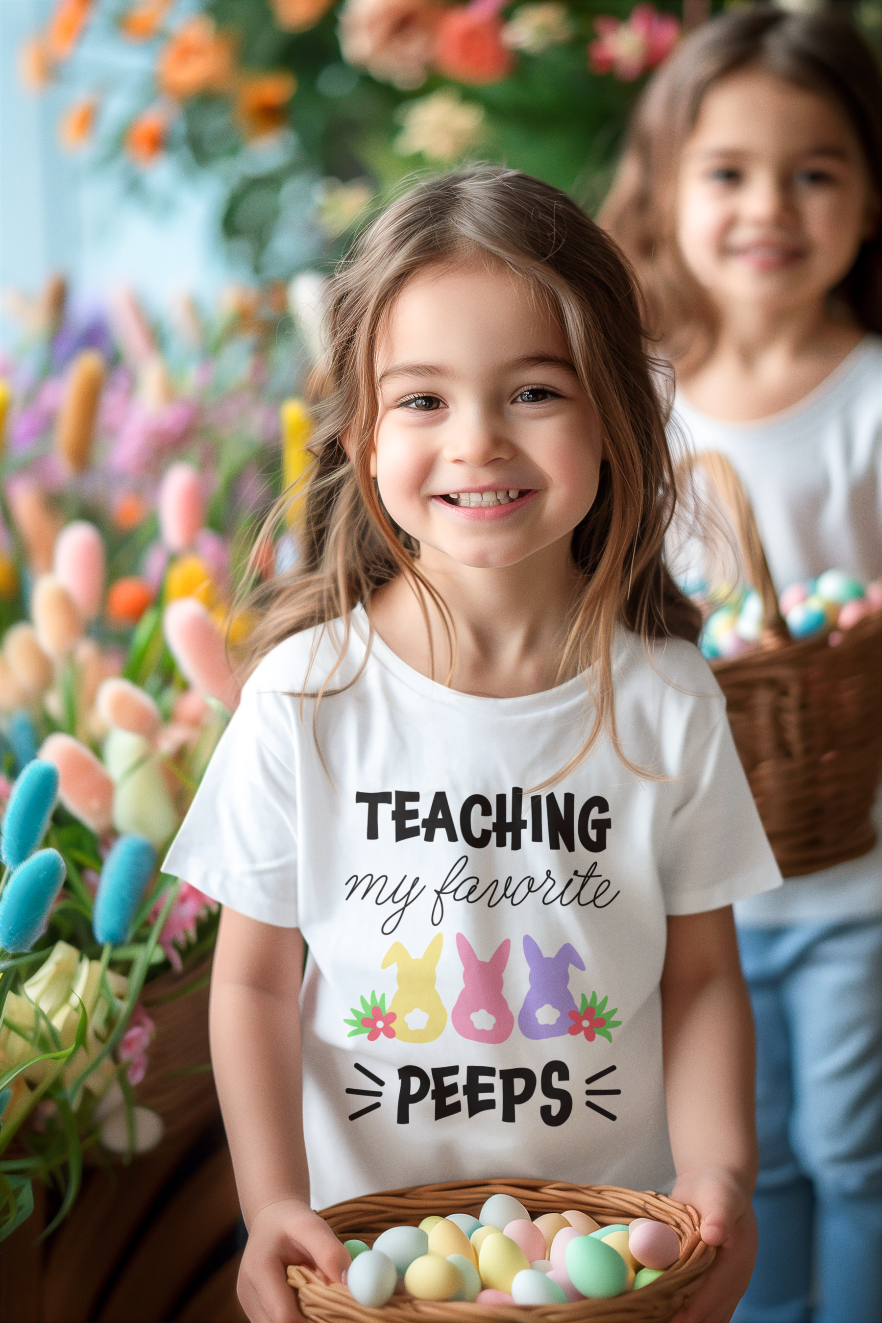 🐰 Teaching My Favorite Peeps Cute Black Design DTF Transfer FT353