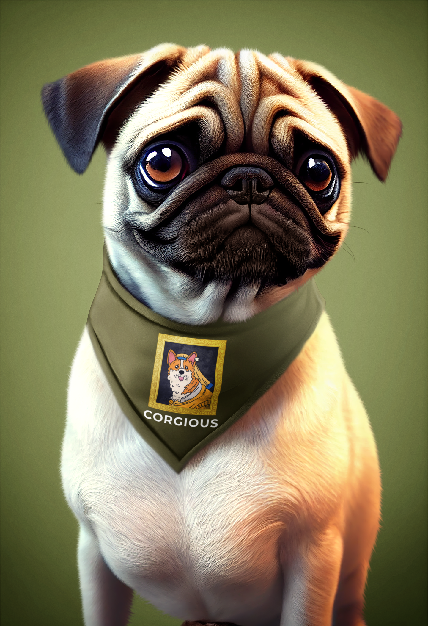 🐾 “CORGIOUS” Corgi Portrait Design DTF Transfer FT421