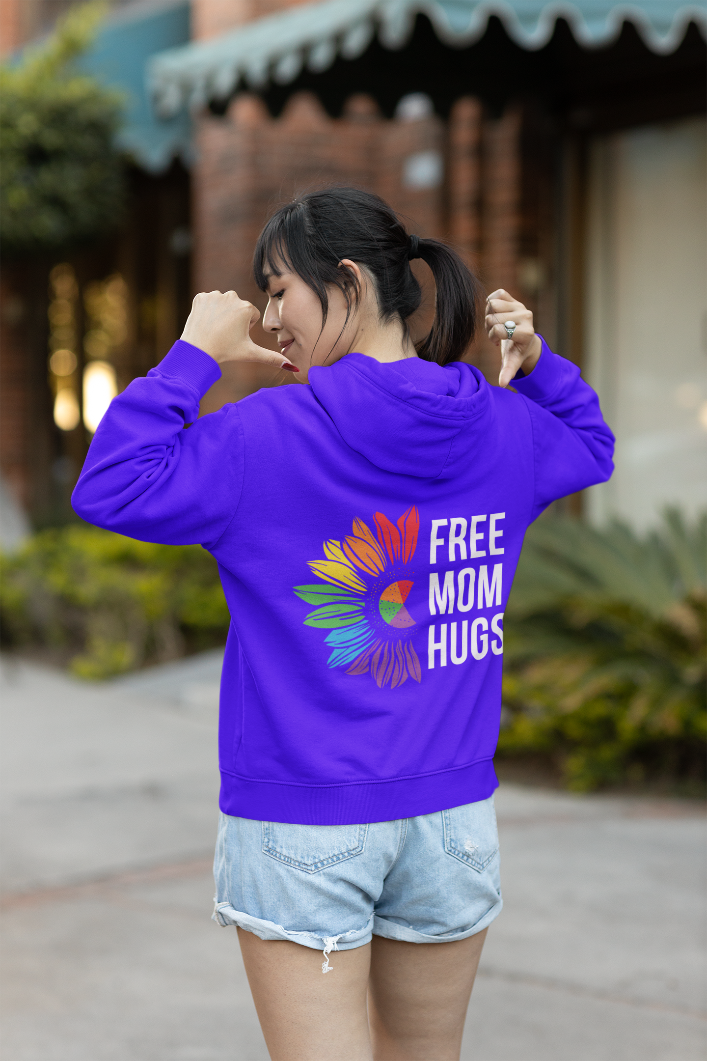 🌈 FREE MOM HUGS | Pride Flower DTF Transfer FT712